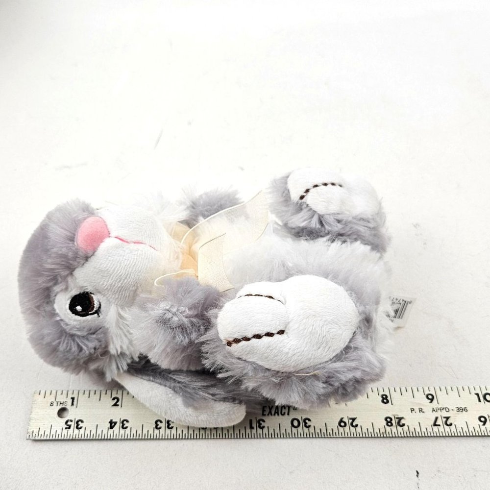 Vintage Dan Dee Bunny Rabbit Gray Fuzzy Soft Stuffed Animal Plush Collector Toy - Picture 6 of 8